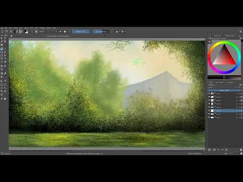 Krita - Environment Brushes (speedpaint demo)