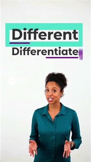 Learn the difference between “Different” and “Differentiate” in English in just 10 seconds!