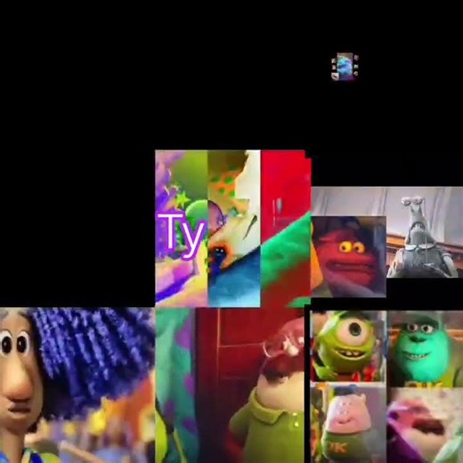 All 9 Pixar era movies at once 4x fast!
