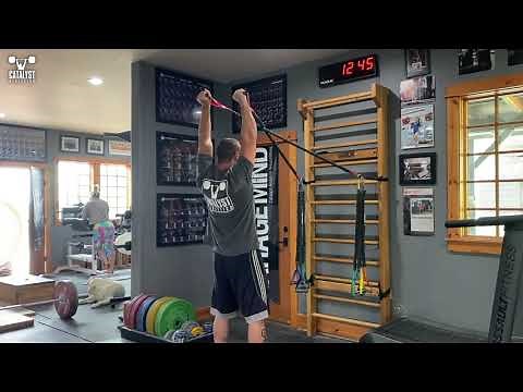 Band Row + External Rotation + Press | Olympic Weightlifting Exercise Library