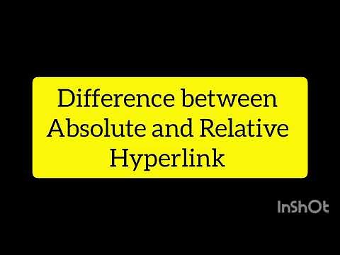 Difference between Absolute and Relative Hyperlink #class10 #it402 #difference
