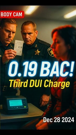 0 19 BAC! Third DUI Charge on Body Cam