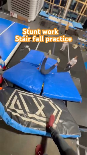 Stunt work training on stair falls #stunts #stuntman #parkour #falls #cool #funny #stunt #fail #🔥