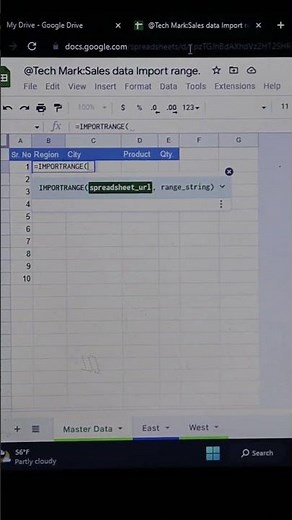 Google Sheet:Import data from other sheets.|Part-I
