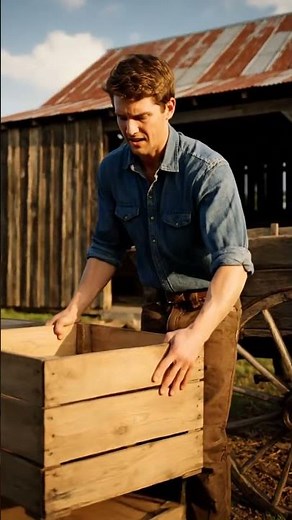 Young Farmer Loading Wooden Crates 🚜 | Real USA Farm Work Life | Village Life Shorts