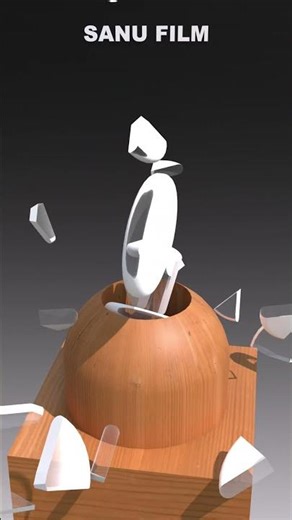 Wooden Physics Simulation in Blender #Blender #shorts #3d #animation