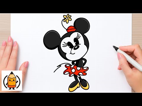 How To Draw Minnie Mouse | Step By Step