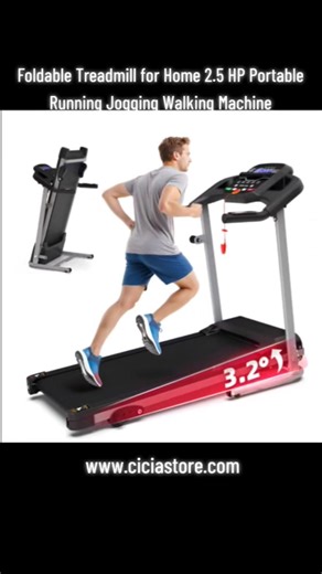 Foldable Treadmill for Home 2.5 HP Portable Running Jogging Walking Machine - Cicia Store