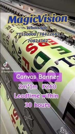 Canvas Banner Printing | 2m × 1m Only K260 | Fast & Premium Quality | Magic Vision PNG