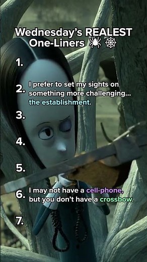 Wednesday Addams' Most Iconic Lines Ranked 👧🏻🖤