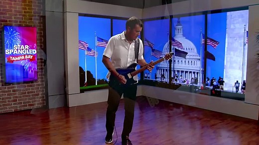 STAR SPANGLED TAMPA BAY: FOX 13's Mark Wilson put a rock 'n roll twist on patriotism with his #evh Wolfgang guitar for America's birthday. Watch the full "Star Spangled Tampa Bay" July Fourth special here: https://www.fox13news.com/video/1088689 | FOX 13 News - Tampa Bay