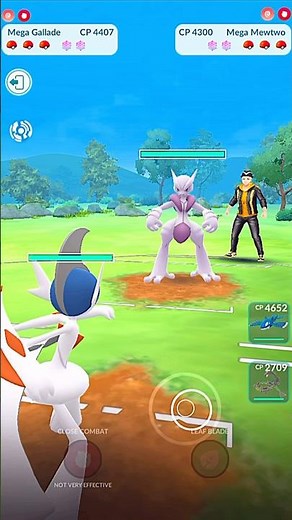 ✨️Mega Gallade VS✨️Mega Mewtwo X PVP Battle in Pokemon Go