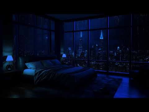 Insomnia Relief 😴 Rain Sounds ASMR by the Bedroom Window in Manhattan