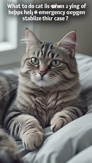 Cat Struggling to Breathe – Emergency Oxygen Mask Treatment at Vet Clinic