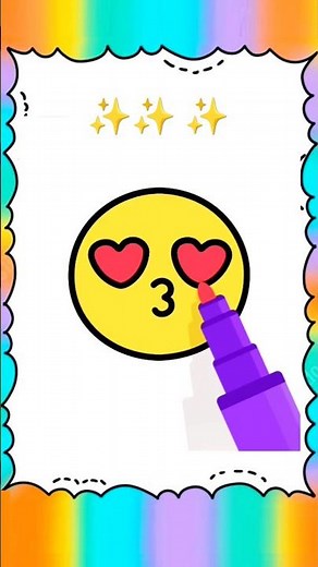 How to Draw the Perfect Smiley Face in 30 Seconds! 😄😍 #facedrawing #emoji #cuteart