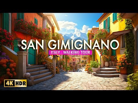 San Gimignano, Tuscany, Italy 4K HDR Walking Tour | Explore the Medieval Beauty | 2023