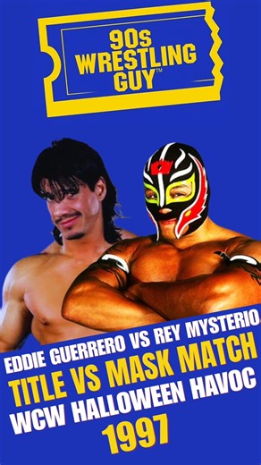 Eddie Guerrero vs Rey Mysterio Cruiserweight Title vs Mask Match WCW Halloween Havoc 1997 ⭐️⭐️⭐️⭐️⭐️ #WCW #EddieGuerrero #ReyMysterio #WWE #ProWrestling | 90s Wrestling Guy