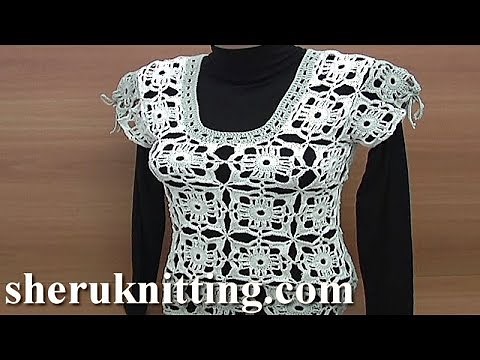 Crochet Vest Womens Tutorial 24 Part 1 of 2