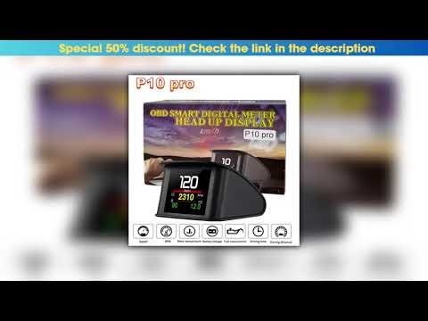 Review P10 Pro Head Up Display On-board Computer Car Digital OBD2 Mileage OBD Driving Computer Disp