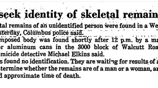 Columbus-area cold case solved after 36 years after skeletal remains match family DNA