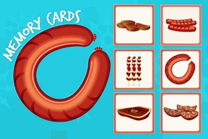 Processed Meat Memory Cards Game - Free Addicting Game ★★★★★