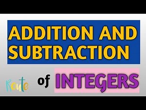 Addition and subtraction of integers|| class 7 ll chapter 1 ll integers