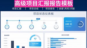 项目管理汇报PPT模板状态报告总结表格