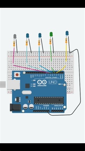 Multiple LED Arduino Project 😊 #shorts #amit #electronics #robotics #arduino #amittechclub #led