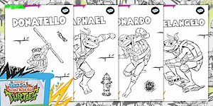 TMNT: Picture and Word Colouring Pages
