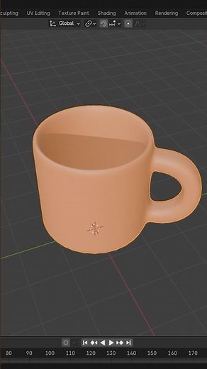 Simple 3D Cup Modeling in Blender ☕🔥#shorts #blender