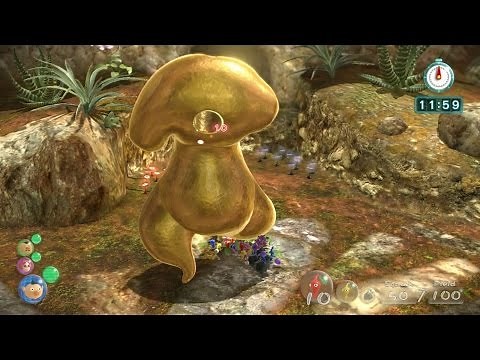 Pikmin 3 Mission Mode - Defeat Bosses #06: Plasm Wraith (Platinum/Lots of Deaths)