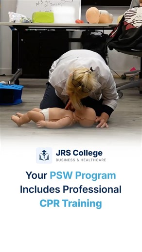 Our PSW program includes hands-on Professional CPR training ✨