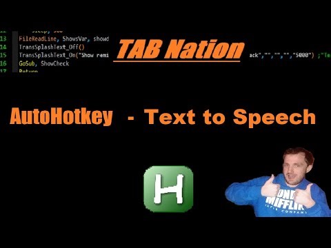 AutoHotkey - Text to Speech and Voice Change