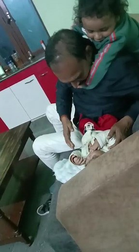 Keshav enjoys spending time with his younger sister and their loving grandfather.