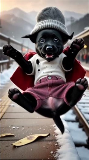 pyarasa puppy # Railway station # train 🚂🚂🚂🚂🚂🐕🐕🐕🐕🥰 short story