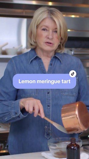 Martha believes this is the best lemon meringue tart you’ll ever taste. The homemade lemon curd is topped with a voluminous meringue that she pipes into big star shapes then toasts #lemon #marthastewart #dessert #recipes #baking