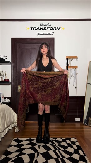 Styling a Pashmina Scarf as a Skirt Tutorial