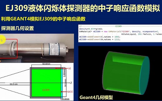 Geant4模拟EJ309液体闪烁体探测器的中子响应函数