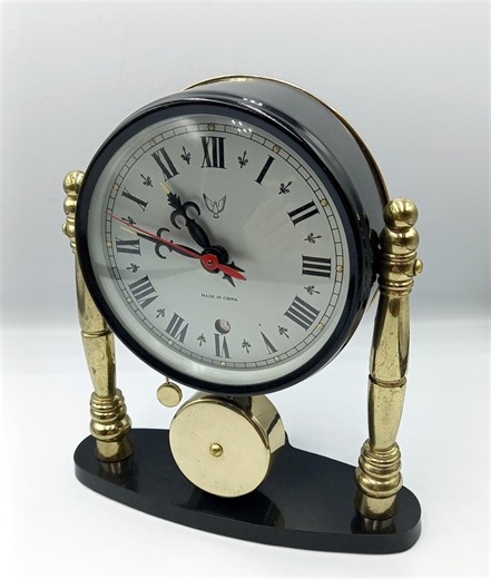 Vintage Mechanical Desk White Dove Clock, Wind up Table Clock - Etsy