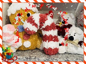 Candy Cane Pillow Plushie Finger Knit | Hand Knit Tutorial W/ PDF Written Pattern | Chunky Hand Knitting Christmas Pattern | Video Tutorial - Etsy