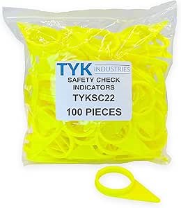 TYK Industries 22mm Loose Wheel Lug Nut Safety Check Indicators 100 Pack - Commercial Truck Wheel Nut Pre-Trip Safety Inspection Tool