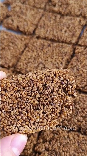 TURRÓN DE AJONJOLÍ Ingredientes: 500 g Ajonjolí, 500 g de Panela #turrondeajonjoli #dulcedeajonjoli