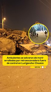 536K views · 4.4K reactions |  Dos mujeres que trabajaban vendiendo churros y emoliente en sus respectivos carritos de expendio se salvaron de morir arrolladas por una retroexcavadora, que se despistó anoche en la avenida Unión Jicamarca, a la altura del paradero A1, en el distrito de Lurigancho-Chosica.  Más información en rpp.pe #RPP #Perú #Accidente | RPP Noticias | Facebook