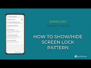 How to Show/Hide Screen lock Pattern - Samsung [Android 11 - One UI 3]