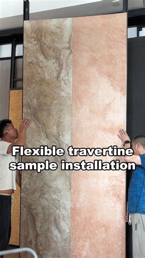 Share the entire process of flexible stone installation .#travertine #flexiblestone #naturalstone #walldecor#art #buildingmaterials #walldesign #renovation #deco #harmercoverings#aleadtrend #madeinchina #made-in-china #harmercoveringsquality #harmercoveringshighquality #highquality | aleadtrendsolutions