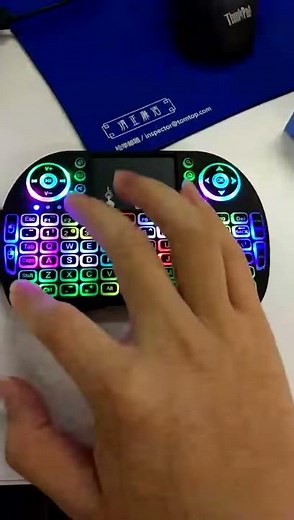 Colorful Backlit Wireless QWERTY Keyboard Touchpad Mouse