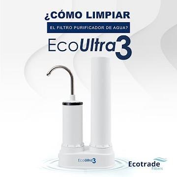 ¿Cómo limpiar el filtro purificador de agua Ecoultra3?