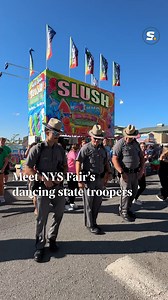 🔗 https://l.syracuse.com/e70188 Dancing state troopers have become a bit of a legend — both in person and on social media — at The Great New York State Fair, where members of the New York State Police happily do the "Wobble" or the "Cupid Shuffle" with fairgoers. Now, meet the man who started the joyful tradition in 2021: Trooper Andy Campbell. "When they turn the music on," Campbell said, "it's hard not to dance to it." Tap the link above to read more about the fair's dancing troopers. 📽: Sun