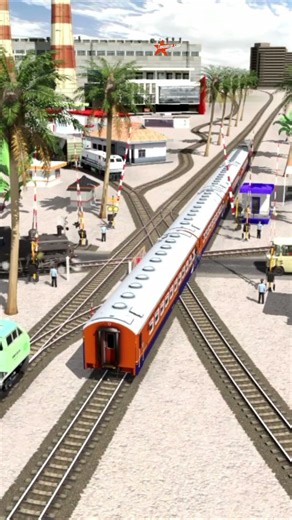 High Speed ​​Train Crosses Curved Locomotive Tracks #train #railway #usa #railroad