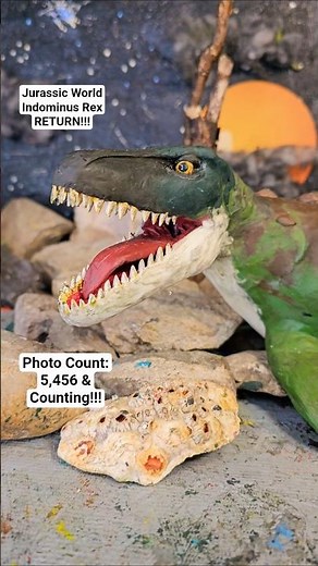 Jurassic World Rebirth Stop Motion - Hybrid Dinosaur Indominus Rex vs Mosasaurus #shorts